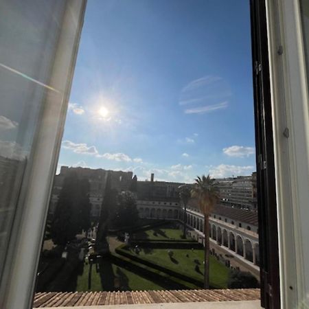 Camera X2 Con Magnifica Vista Sul Chiostro Di Michelangelo E Le Terme Di Diocleziano Roma Ngoại thất bức ảnh